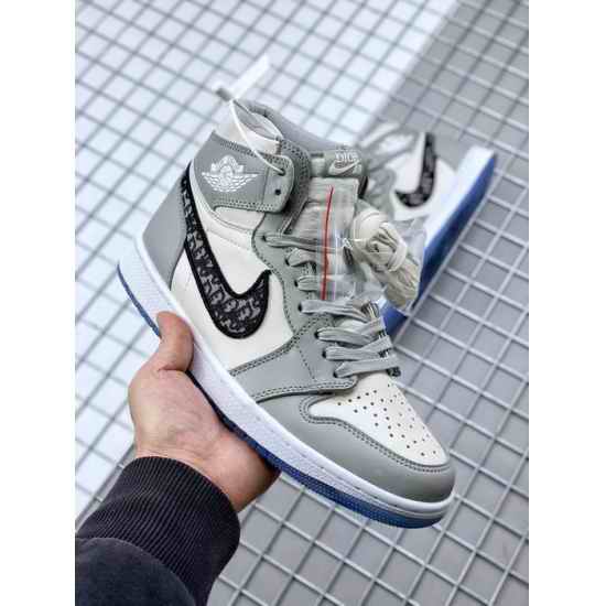 Nike Air Jordan 1 PSG Mid Grey Men Shoes